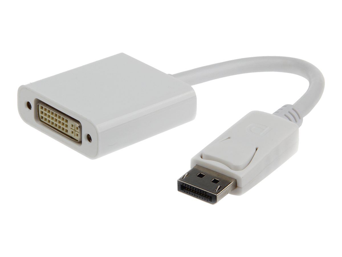 CABLU video GEMBIRD, adaptor DisplayPort (T) la DVI-I DL (M), 10cm, rezolutie maxima 1920 x 1200 la 60 Hz, alb,  A-DPM-DVIF-002-W  (include TV 0.06 lei)