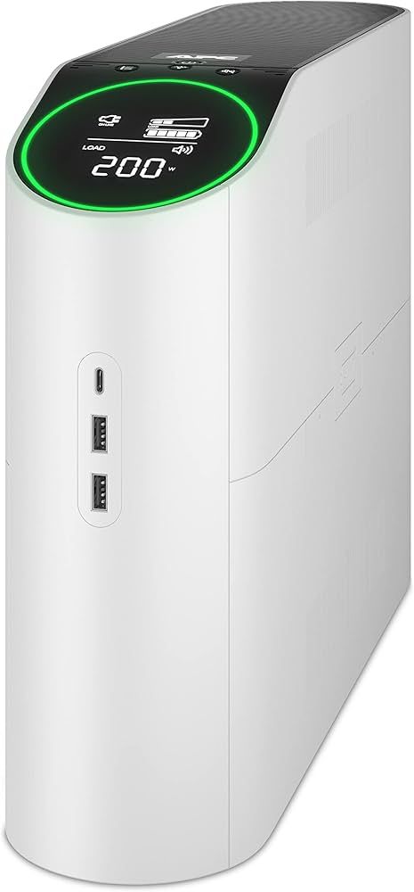 APC Back-UPS Pro 2200VA pentru jocuri, 230V, undă sinusoidală pură, LCD, alb, Schuko