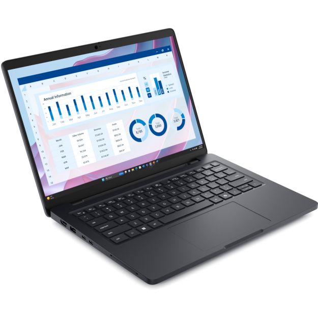 Laptop Dell MC14255, 14 inch 2560 x 1600, AMD Ryzen AI 9 HX 370 PRO (12 C / 24 T, 2.0 GHz - 5.1 GHz 8 MB 8 MB, 8 MB cache, 28 W), 32 GB LPDDR5X, 1 TB SSD, AMD Radeon 890M Graphics, Windows 11 Pro