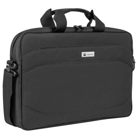 Geanta laptop Natec Nanger, compatibilitate dimensiune laptop 15.6 , 1 compartiment, material Polyester 900D, Polyester 1680D,negru