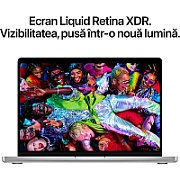 Laptop Apple MacBook Pro 14 Liquid Retina XDR, 14.2 inch 3024x1964, Apple M5 10-core (10 C), 24 GB RAM, 512 GB SSD, Apple M5 10-core integrat, Mac OS, Tastatura International, Argintiu