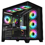 Carcasa 1STPLAYER Gaming MV8 TP BLACK