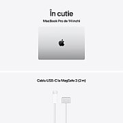 Laptop Apple MacBook Pro 14 Liquid Retina XDR, 14.2 inch 3024 x 1964, Apple M5 10-core (10 C), 32 GB RAM, 512 GB SSD, Apple 10-core integrat, Mac OS, Tastatura International, Argintiu
