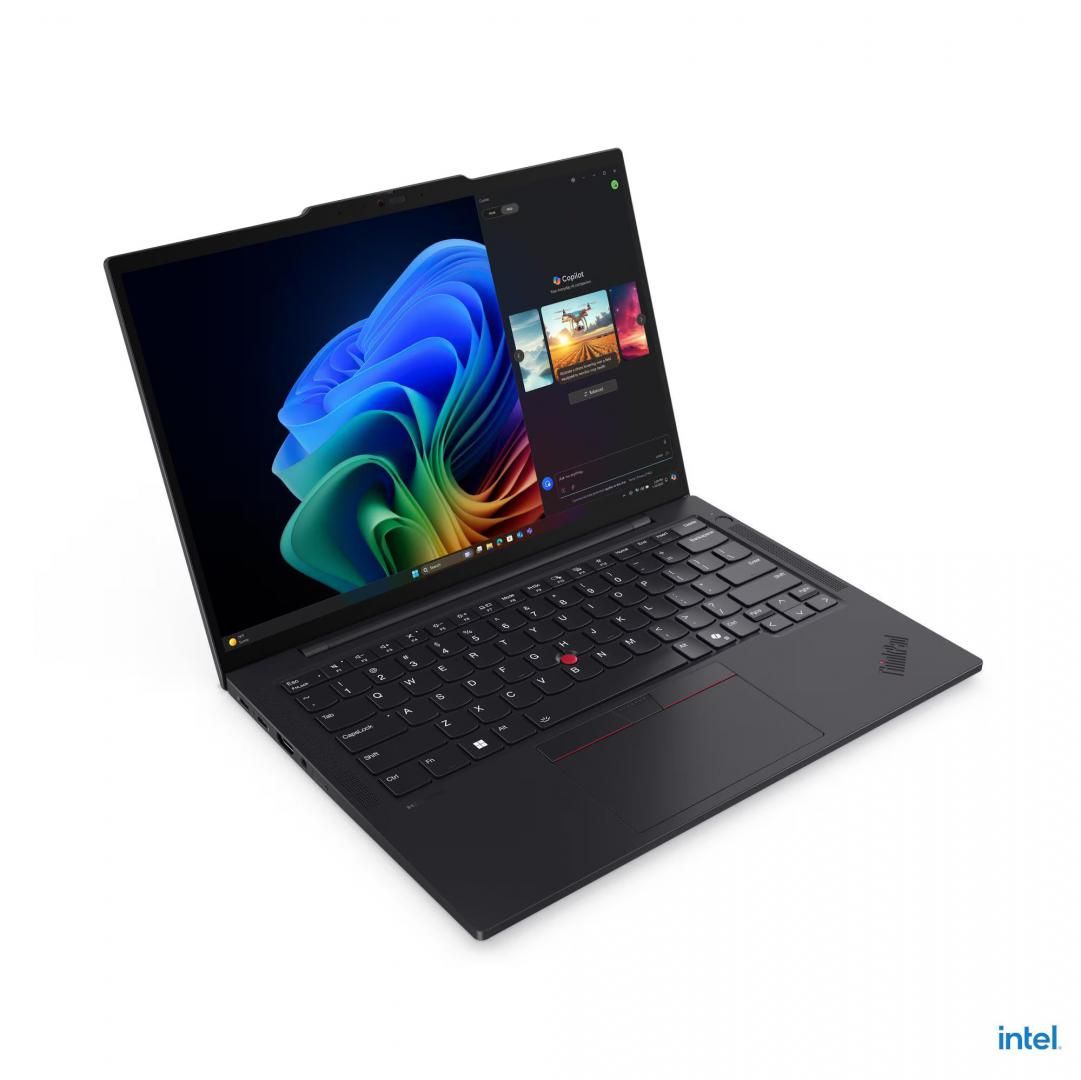 Laptop Lenovo ThinkPad T14 G6 21QC005SRI, 14 inch 1920 x 1200, Intel 255U (12 C / 14 T, 2.4 GHz - 5.2 GHz, 12 MB cache), 32 GB RAM, 1 TB SSD, Intel Graphics, Windows 11 Pro