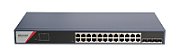 Switch 24 porturi Gigabit Hikvision DS-3E1528-SI-24T4F, 24 x gigabit RJ45 ports, 4 x gigabit fiber optical port, Support DHCP snooping, Support 802.1Q VLAN, Support ACL List, Support STP/ERPS loop prevention, storm control, Support ARP Anti-Spoofing, Support SNMP, QoS, 6 kV Surge Protection