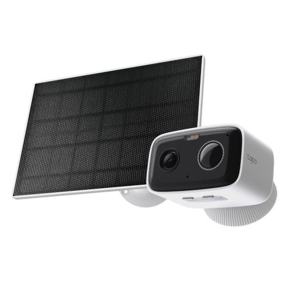 Solar-Powered Security Camera Kit 1 × Tapo C400, 1 × Tapo A201C SPEC:1080p (1920*1080), 2.4 GHz, Solar panel (5.2V, 2.5W) FEATURE: Non-Stop Power, Flexible Solar Installation, Smart Detection and Notifications (motion, people), Color Night Vision, Sound and Light Alarm, Remote Control, Two-Way