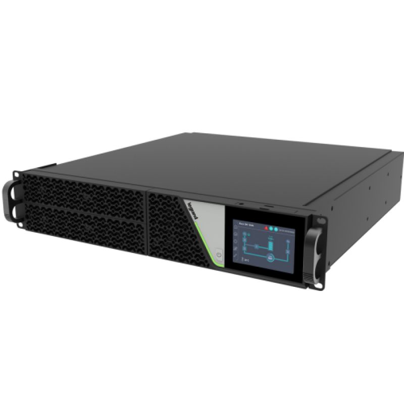 UPS Legrand KEOR DK 6000VA/ 6000W, tip On-Line cu dubla conversie VFI-SS-11, forma Rack/ Tower, 230V, outlet 8 x10A, IEC 320-C13+ 2 x 16A IEC 320-C19 + terminal strips, baterie 12V/ 5Ah, dimensiuni 440x88 (20U) x680mm, IP20, culoare negru