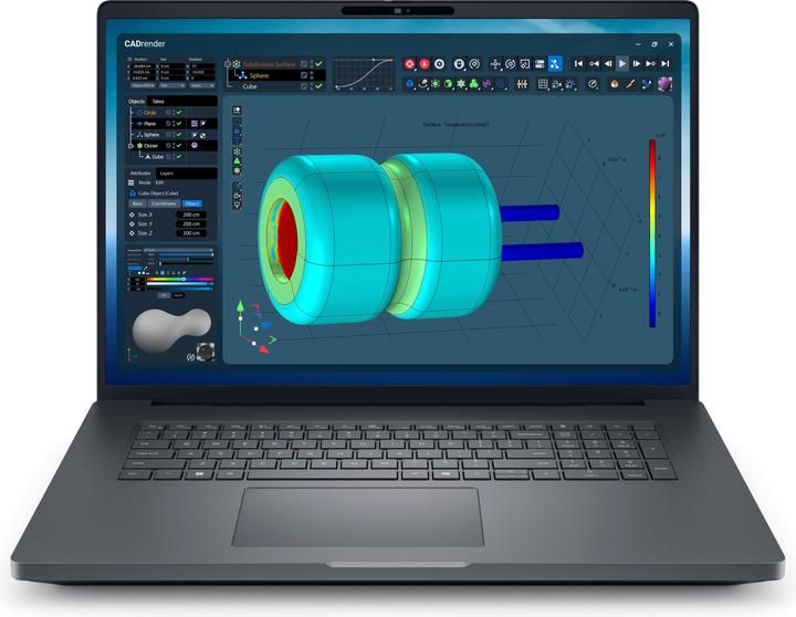 Laptop Dell Pro Max 18 Plus MB18250, 18 inch 2560 x 1600, Intel 285HX (24 C / 24 T, 2.1 GHz - 5.5 GHz, 40 MB cache), 64 GB DDR5, 2 TB SSD, Nvidia RTX Pro 4000, Windows 11 Pro