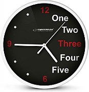 Esperanza Prague White Mechanical Clock Round Black  White