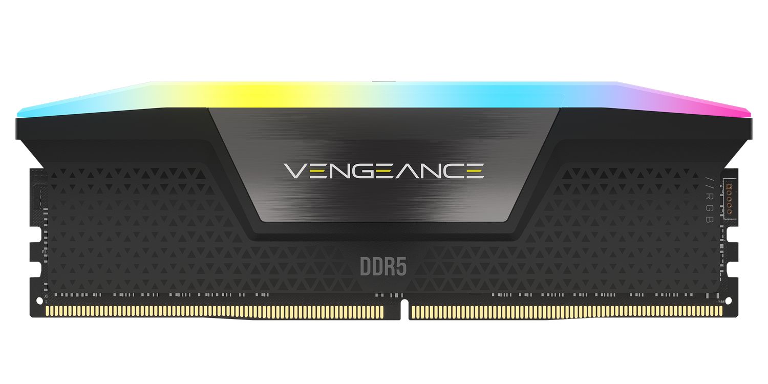 Memorie DDR5, 8GB, 5200MHz, C40, 1.25V, Intel XMP, Negru, RGB, Vengeance