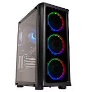 Sistem Desktop PC Gaming Spacer Conqueror, Ryzen 5 9600X, 32 GB DDR5, 2 TB SSD, Radeon RX 9060 XT Challenger 8GB OC, No OS, negru,  SPACER-Conqueror-10VN  (timbru verde 7 lei) - 5949046616149.