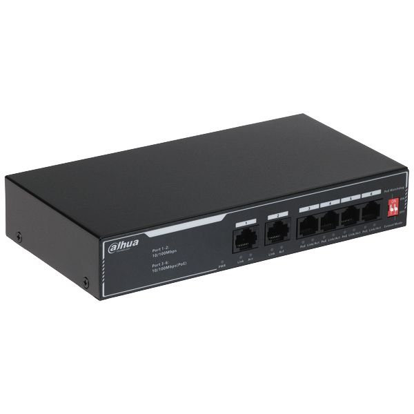 Dahua SF1006LP Comutator PoE cu 6 porturi și 4 porturi PoE