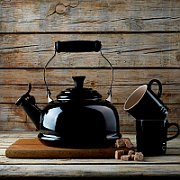 RESIGILAT: Le Creuset Kettle Kone 1,6l black Schwarz (40101021400000)