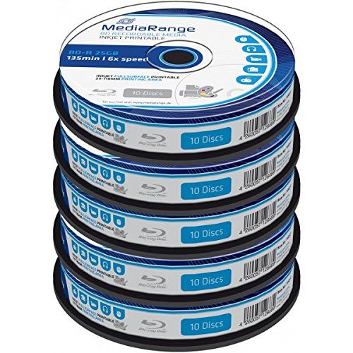 MediaRange BD-R 25GB, 6x speed, shiny silver, unprinted/blank, wide sputtered, Cake 25