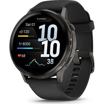 Garmin Venu 4 3.56 cm (1.4 ) AMOLED 45 mm Digital 454 x 454 pixels Touchscreen Black Wi-Fi GPS (satellite)