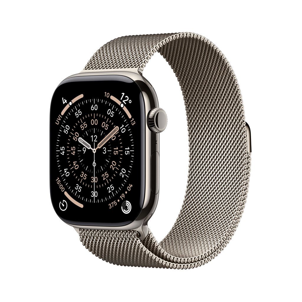 Apple Watch S11 Cellular 42mm Natural Titanium Case with Natural Milanese Loop