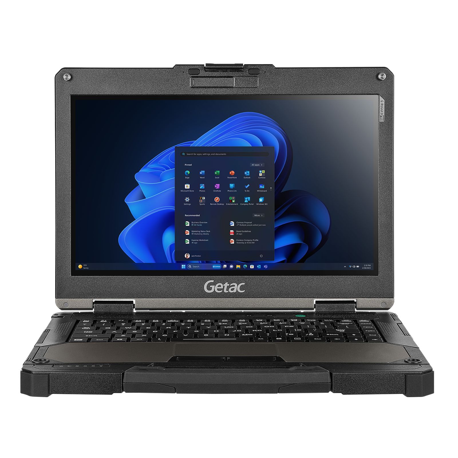 Getac B360G3, 33.8cm (13,3''), Full HD, US-layout, Chip, USB, RS232, BT, Ethernet, Wi-Fi 7, SSD, Win. 11 Pro