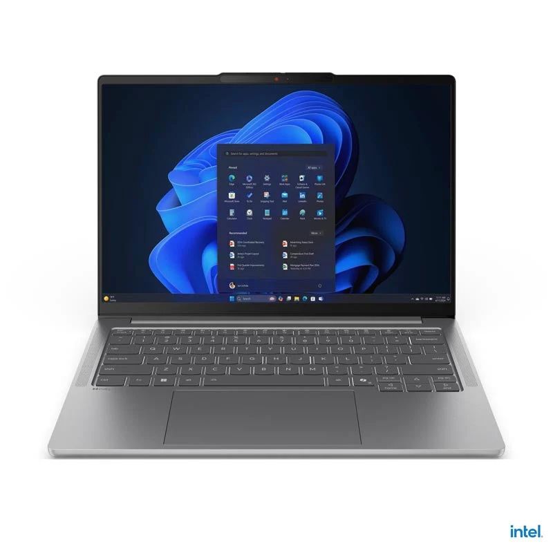 Laptop Lenovo IdeaPad Pro 5 14IAH10, 14  2.8K (2880x1800) OLED 500nits (typical) / 1100nits (peak) Glossy, 100% DCI-P3, DisplayHDR™ True Black 1000, 120Hz VRR, Intel® Core Ultra 7 255H, 16C (6P + 8E + 2LPE) / 16T, Max Turbo up to 5.1GHz, 24MB, video Integrated Intel® Arc™ 140T GPU, RAM 1x 24GB