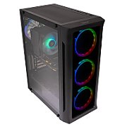Sistem Desktop PC Gaming Spacer Conqueror, Ryzen 5 9600X, 32 GB DDR5, 2 TB SSD, Radeon RX 9060 XT Challenger 8GB OC, No OS, negru,  SPACER-Conqueror-10VN  (timbru verde 7 lei) - 5949046616149