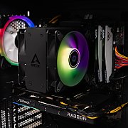 Sistem Desktop PC Gaming Spacer Conqueror, Ryzen 5 9600X, 32 GB DDR5, 2 TB SSD, Radeon RX 9060 XT Challenger 8GB OC, No OS, negru,  SPACER-Conqueror-10VN  (timbru verde 7 lei) - 5949046616149