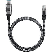 Techly ICOC U3A-RJ45-010 networking cable Black  Silver 1 m Cat6 F/UTP (FTP)