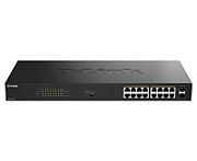 D-Link DGS-1018P Fara management Gigabit Ethernet (10/100/1000) Power over Ethernet (PoE) Suport Negru