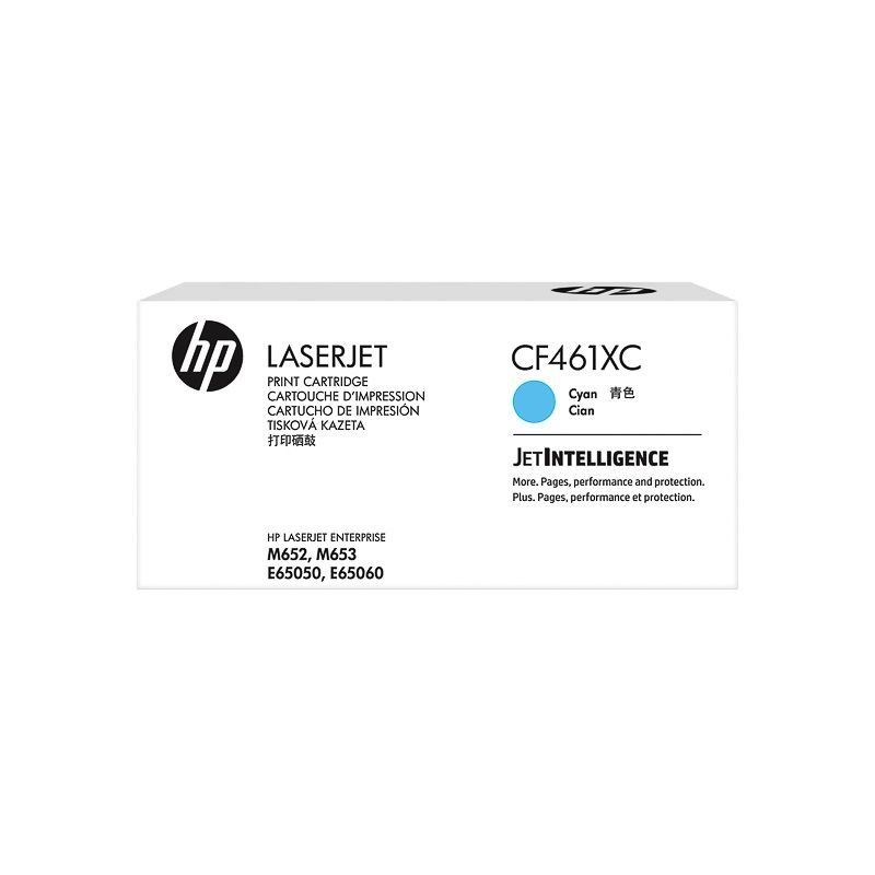 Cartus toner HP CF461XC ,Albastru ,22000 ,Original (HP Color LaserJet Enterprise M652/M653) 