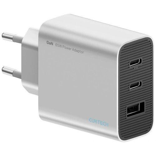 INCARCATOR retea Cuktech 2C1A Quick Charge 65W, 2 x USB Type-C Output, 1 x USB, argintiu  CUK0A15CEUSL  (timbru verde 0.18 lei)