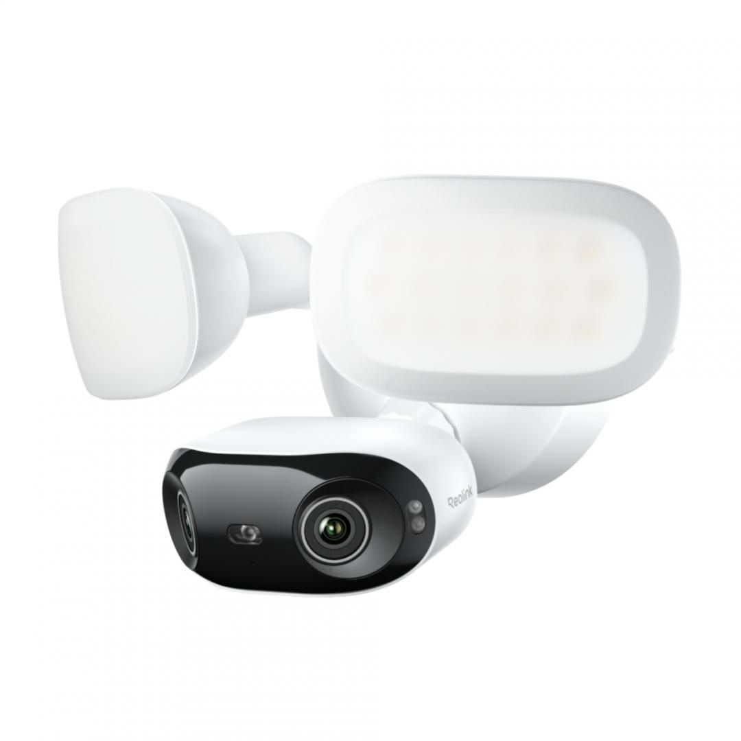 Camera de supraveghere Reolink Floodlight Series F751W Senzor: 1/2.7 CMOS Rezolutie video: 8 Megapixeli (5120x1552 pixeli) Cadre/secunda: 20 FPS Lentila fixa: 2.8mm Unghi de vizualizare: orizontal: 180°, vertical: 59° Distanta iluminator IR: 30 m Numar LED-uri IR: 9 Microfon si difuzor incorporat