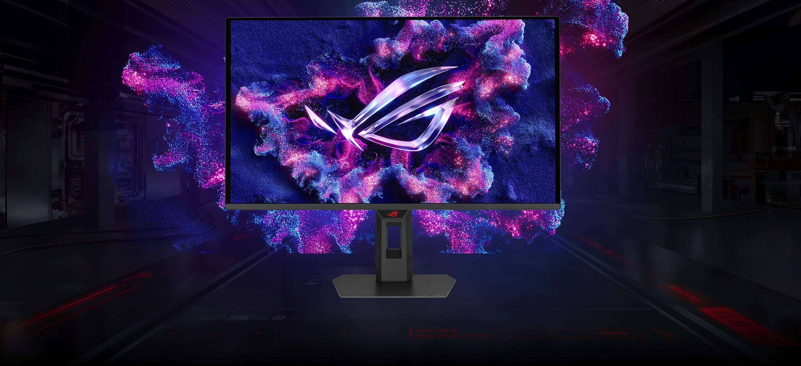 Monitor Asus 26.5  XG27AQDNG, Diagonal (inch): 26.5, Diagonal (cm): 67, Aspect ratio: 16:9, Panel: QD-OLED, Resolution: 2560x1440, Refresh Rate: 360Hz, Response time GtG: 0.03ms, Brightness (max): 1000 cd/m², Contrast (static) : 1.5M:1, Viewing angle: 178/178, Color Gamut Type: DCI-P3, Color Gamut