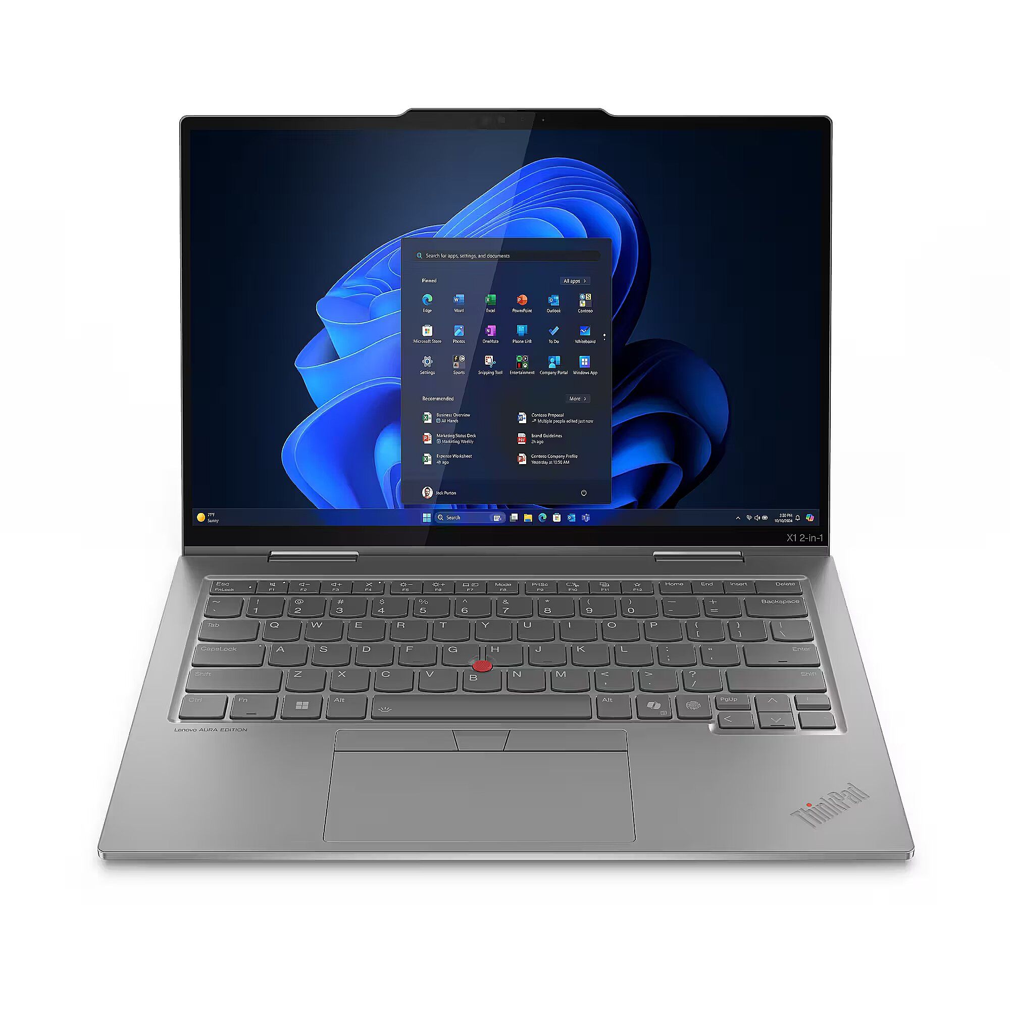 Laptop Lenovo ThinkPad X1 Gen 10 Aura Edition, 14 inch 2880 x 1800 Touchscreen, Intel Ultra 7 255U (12 C / 14 T, 2.4 GHz - 5.2 GHz, 12 MB cache), 32 GB LPDDR5X, 1 TB SSD, Intel Graphics, Windows 11 Pro, Tastatura International, Grey