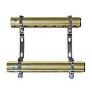 REITER RMCO#210-45-07 Manifold din alamă pentru încălzirea radiatorului cu distanța de 45 mm, 7 circuite