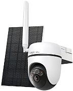CAMERA IP TP-LINK + PANOU SOLAR, wireless, turret, pt.exterior, dist. IR 9 m, tip lentila fixa 4 mm, 2K 3MP (2304  1296 px), slot SIM 4G LTE, microfon, carcasa plastic, slot SD card,  Tapo C615G KIT  (timbru verde 0.8 lei)