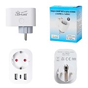 PRIZA inteligenta TP-LINK exterior, design compact, certificare Matter, Schuko x 1, cu monitorizarea energiei, conectare prin Schuko (T), 16 A, programare prin smartph, BT, WiFi, negru  Tapo P410M  (timbru verde 0.18 lei)