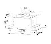 MAAN Tytan 3 60 black built-in under-cabinet hood