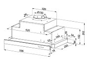 Telescopic hood MAAN Corona Bis 60 635 m3/h  Black
