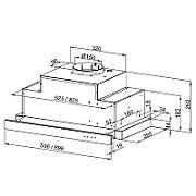 Telescopic hood MAAN Corona Touch Bis 60 635 m3/h  Black