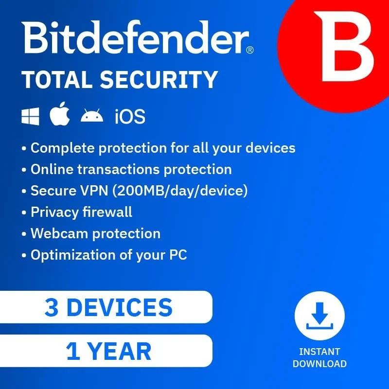 SW RET TOTAL SECURITY/1Y 3PC BITDEFENDER