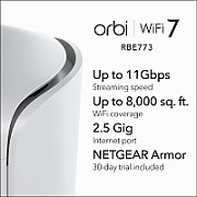 NETGEAR Orbi 770 Tri-band (2.4 GHz / 5 GHz / 6 GHz) Wi-Fi 7 (802.11be) Alb 7 Intern
