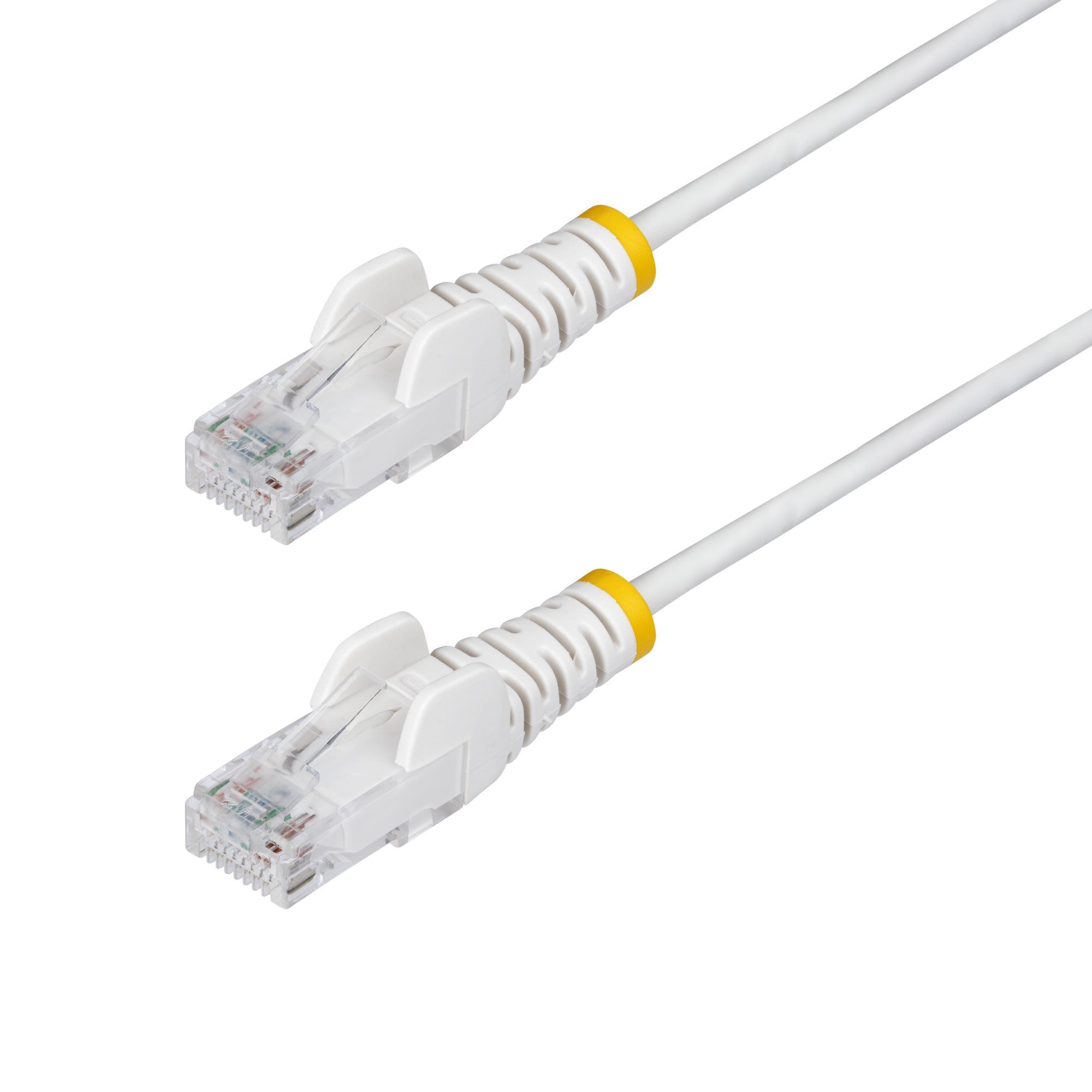 25CM WHITE SLIM CAT6 CABLE/SNAGLESS RJ45 UTP PATCH CABLE