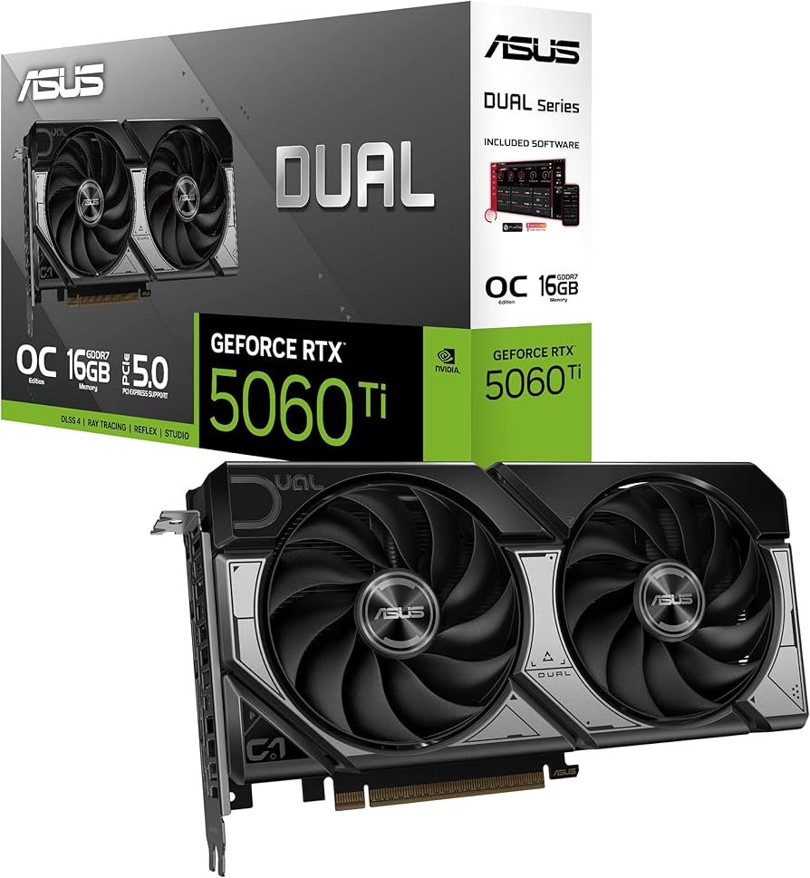 ASUS Dual GeForce RTX 5060 Ti EVO OC Edition NVIDIA 16 GB GDDR7