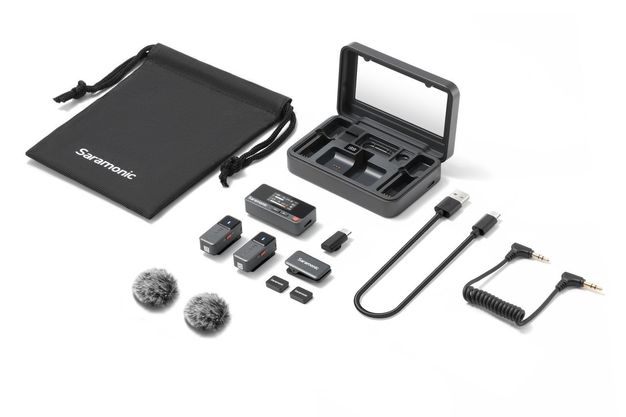 Kit microfon wireless Saramonic Air-01, 3.5mm TRS2 x mic 1 x receptor, carcasa incarc.