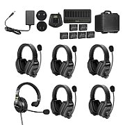 Solutie intercom stereo comp Saramonic WiTalk WT6D6xbat, 6 pers, Full-Duplex 1.9GHz, dual-ear