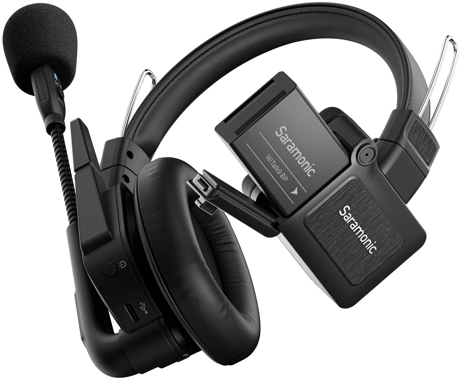 Solutie intercom completa Saramonic WiTalk9 WT2S4xbat, 2 pers, Full-Duplex 1.9GHz, single-ear