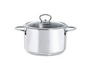 Oala 3.8l cu capac din sticla Kulinaria Metalac inox/20cm/3.8l