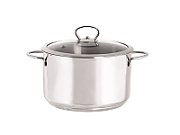 Oala 6l cu capac din sticla Kulinaria Metalac inox/24cm/6l