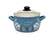 Oala 7.5l cu capac sticla Cooking Delight Metalac email/24cm/7.5l