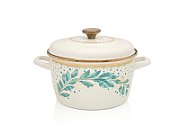 Oala 6l cu capac Green Line Metalac email/24cm/6l