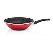 Wok 3.5l Granit Induction rosu Metalac email/28cm/3.5l