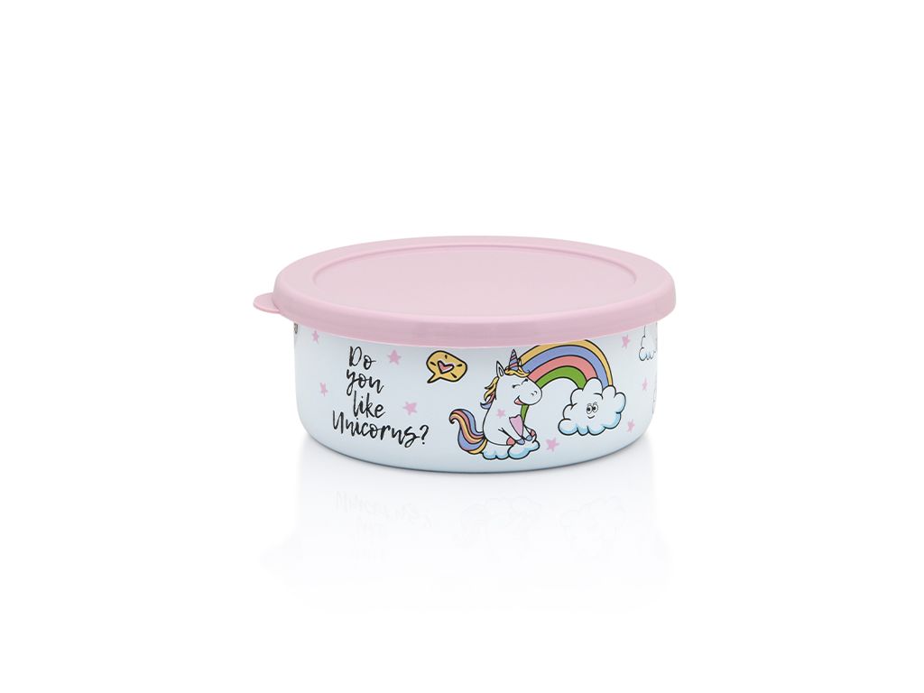 Recipient multif 0.75l cu capac Unicorn Metalac email/14cm/0.75l